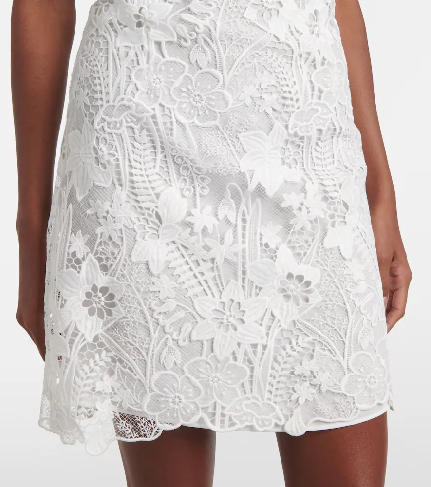 MONIQUE LHUILLIER Floral lace minidress | Thumbnail 4 MONIQUE LHUILLIER Floral lace minidress | Thumbnail 4