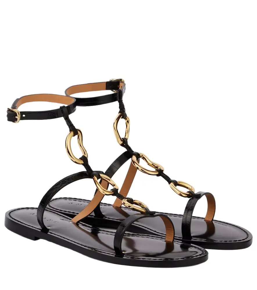 AMANU Bazaruto embellished leather sandals