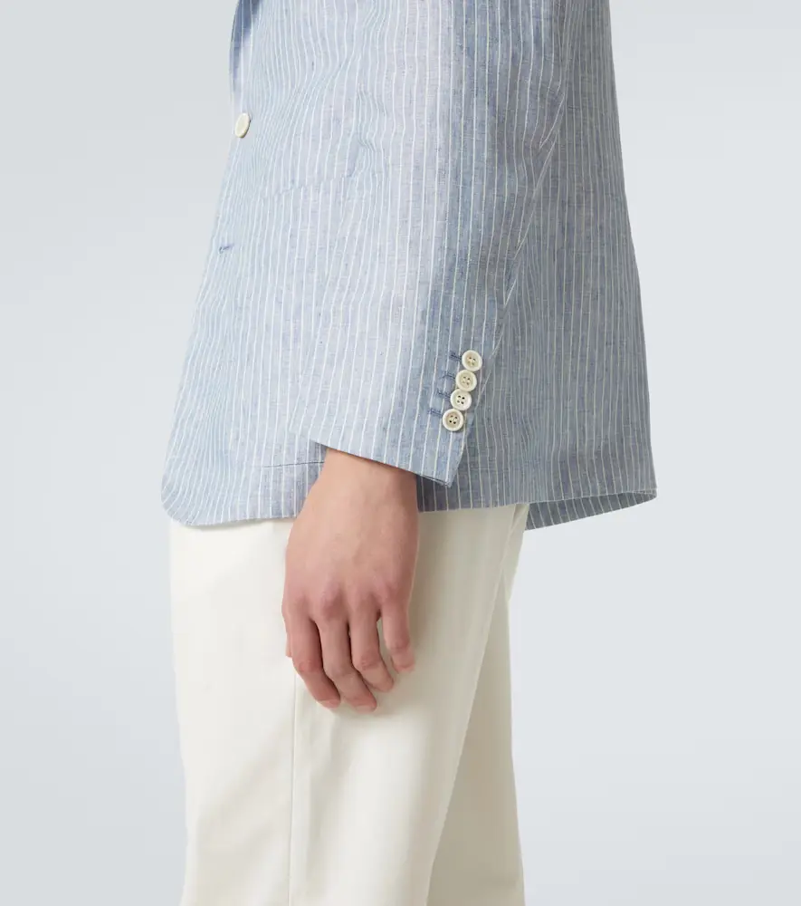 dunhill Striped linen-blend blazer | Thumbnail 3 dunhill Striped linen-blend blazer | Thumbnail 3
