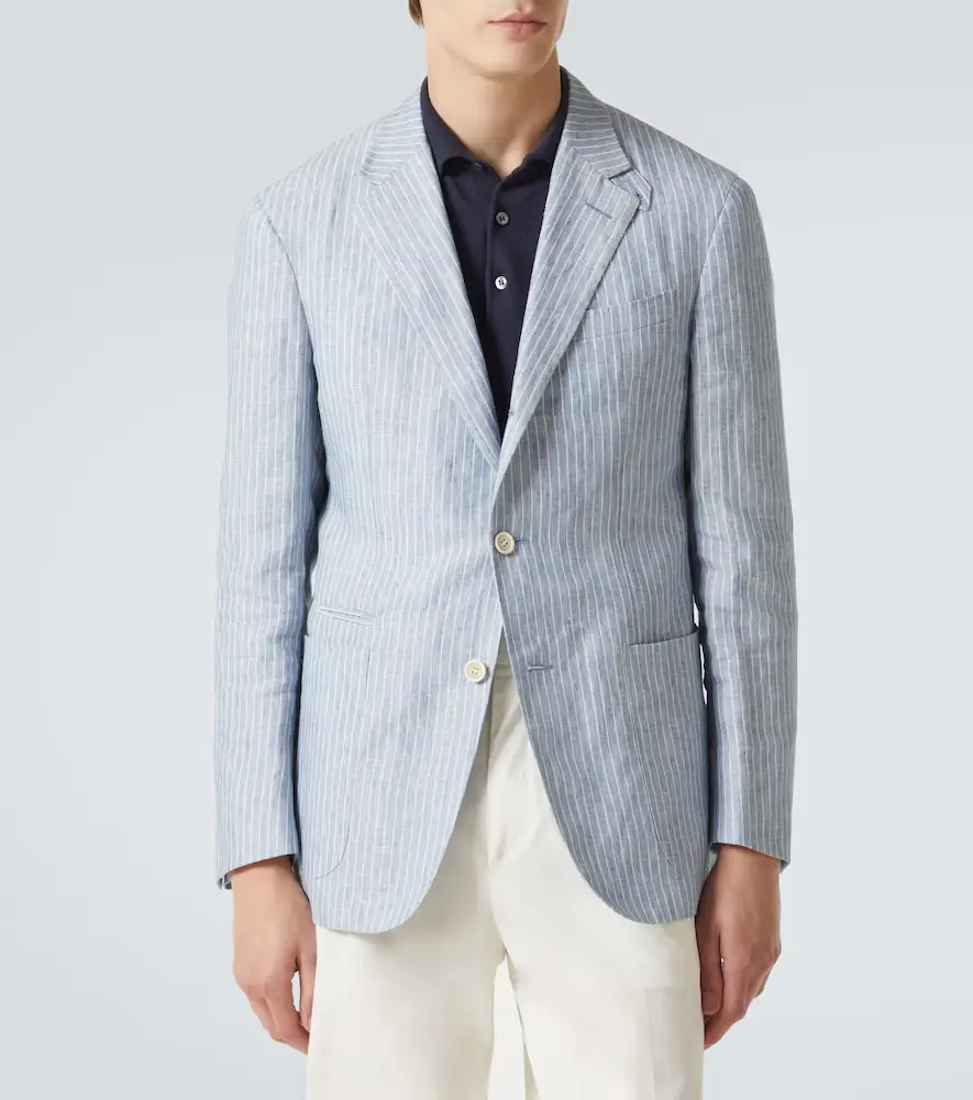 dunhill Striped linen-blend blazer | Thumbnail 4 dunhill Striped linen-blend blazer | Thumbnail 4