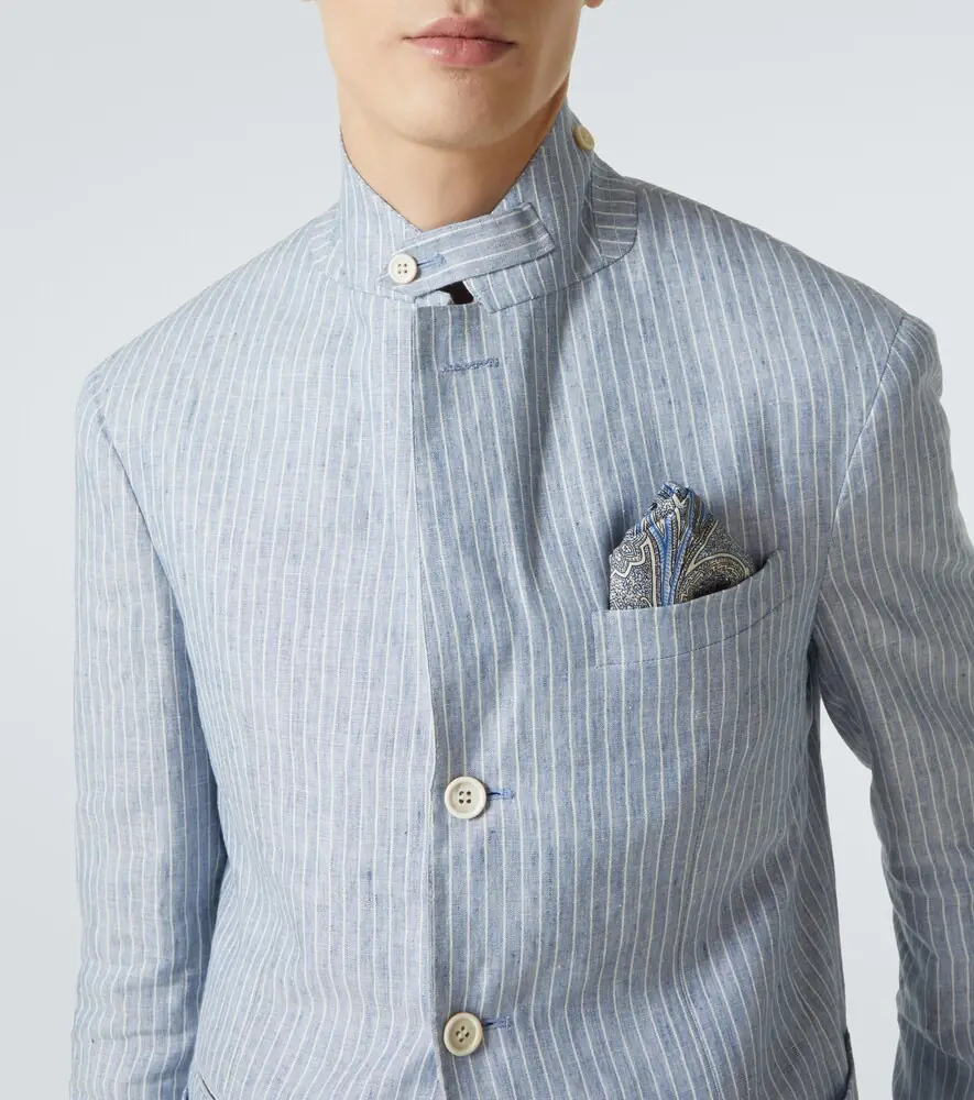 dunhill Striped linen-blend blazer | Thumbnail 5 dunhill Striped linen-blend blazer | Thumbnail 5