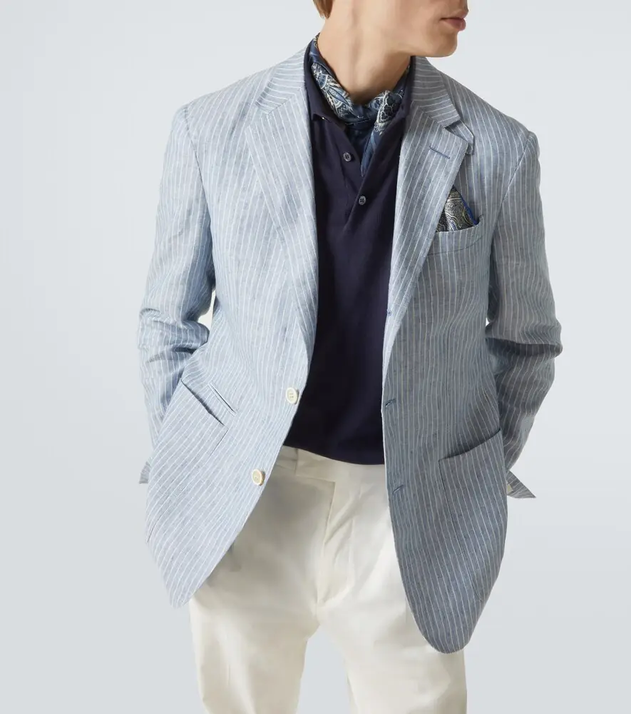 dunhill Striped linen-blend blazer | Thumbnail 6 dunhill Striped linen-blend blazer | Thumbnail 6