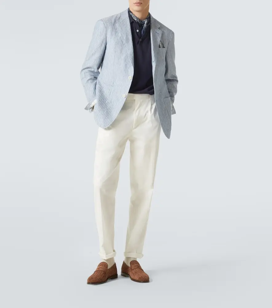 dunhill Striped linen-blend blazer | Thumbnail 7 dunhill Striped linen-blend blazer | Thumbnail 7