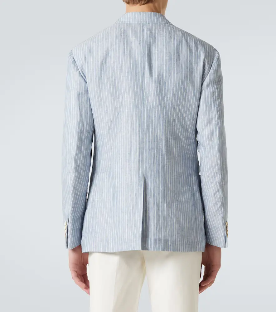 dunhill Striped linen-blend blazer | Thumbnail 8 dunhill Striped linen-blend blazer | Thumbnail 8