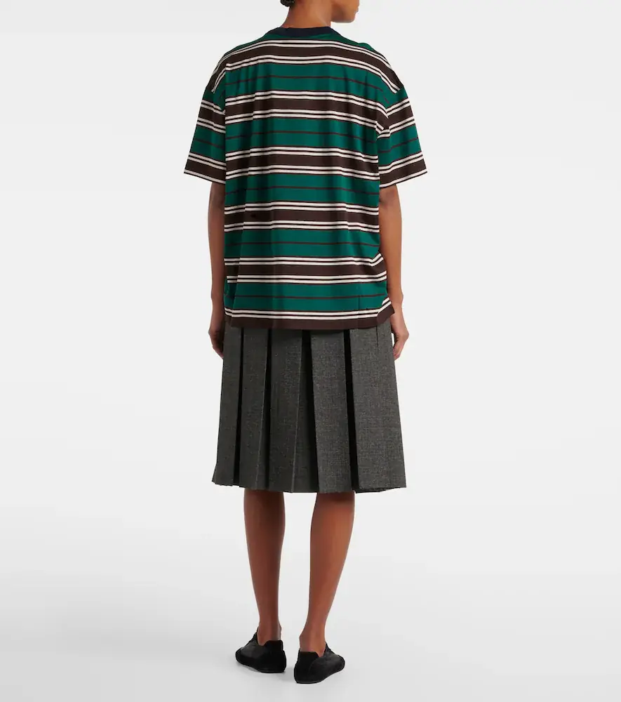 Prada Striped cotton jersey T-shirt | Thumbnail 4