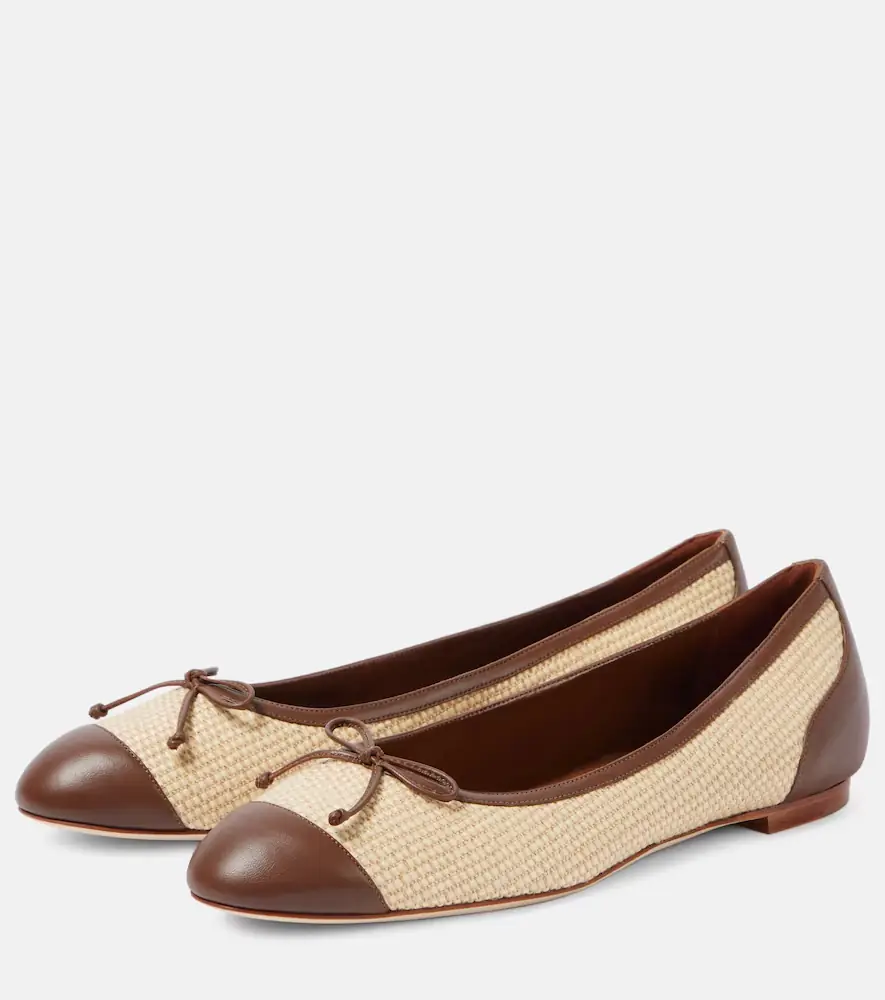 Manolo Blahnik Capbl raffia ballet flats | Thumbnail 4