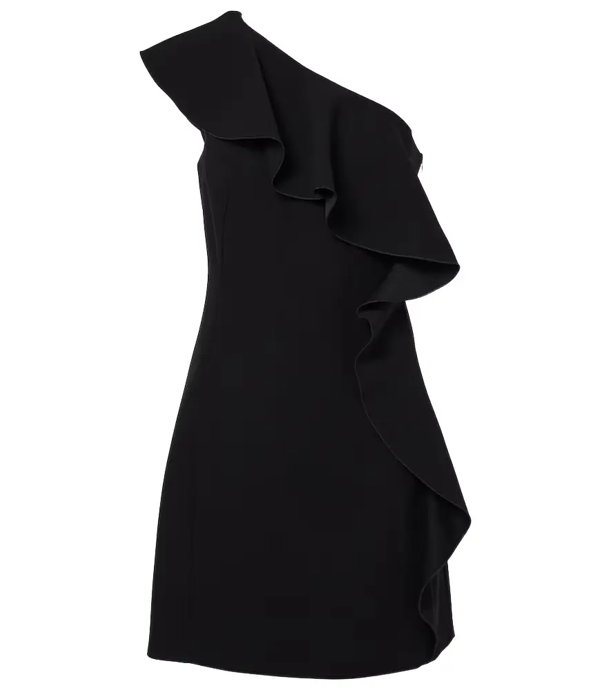 Max Mara Giacomo ruffled sablé minidress | Image 1 Max Mara Giacomo ruffled sablé minidress | Image 1