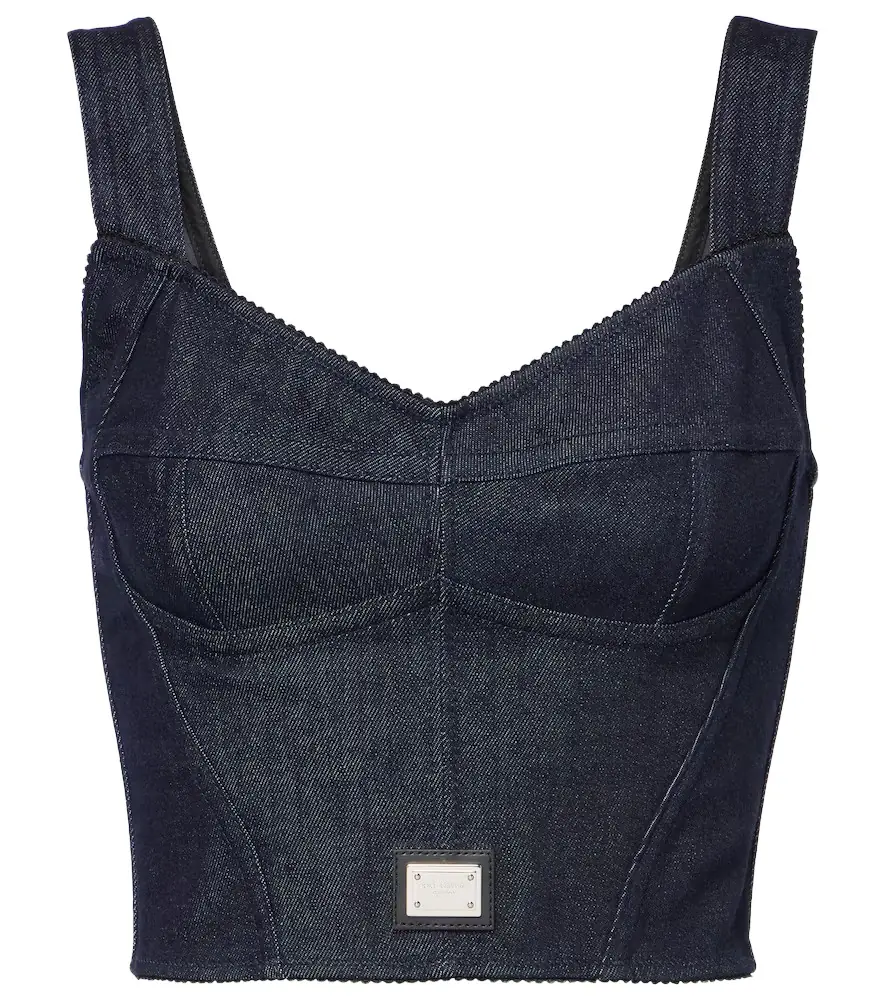 Dolce & Gabbana Denim bustier top