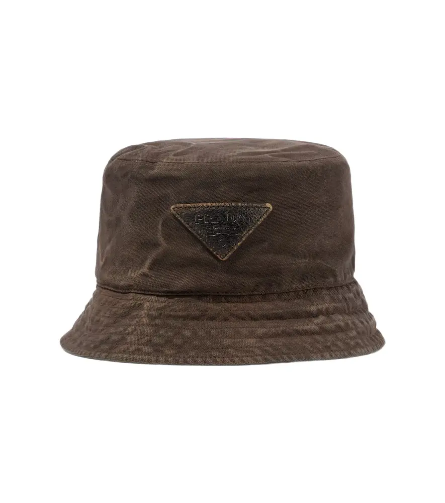 Prada Logo cotton bucket hat | Image 1 Prada Logo cotton bucket hat | Image 1