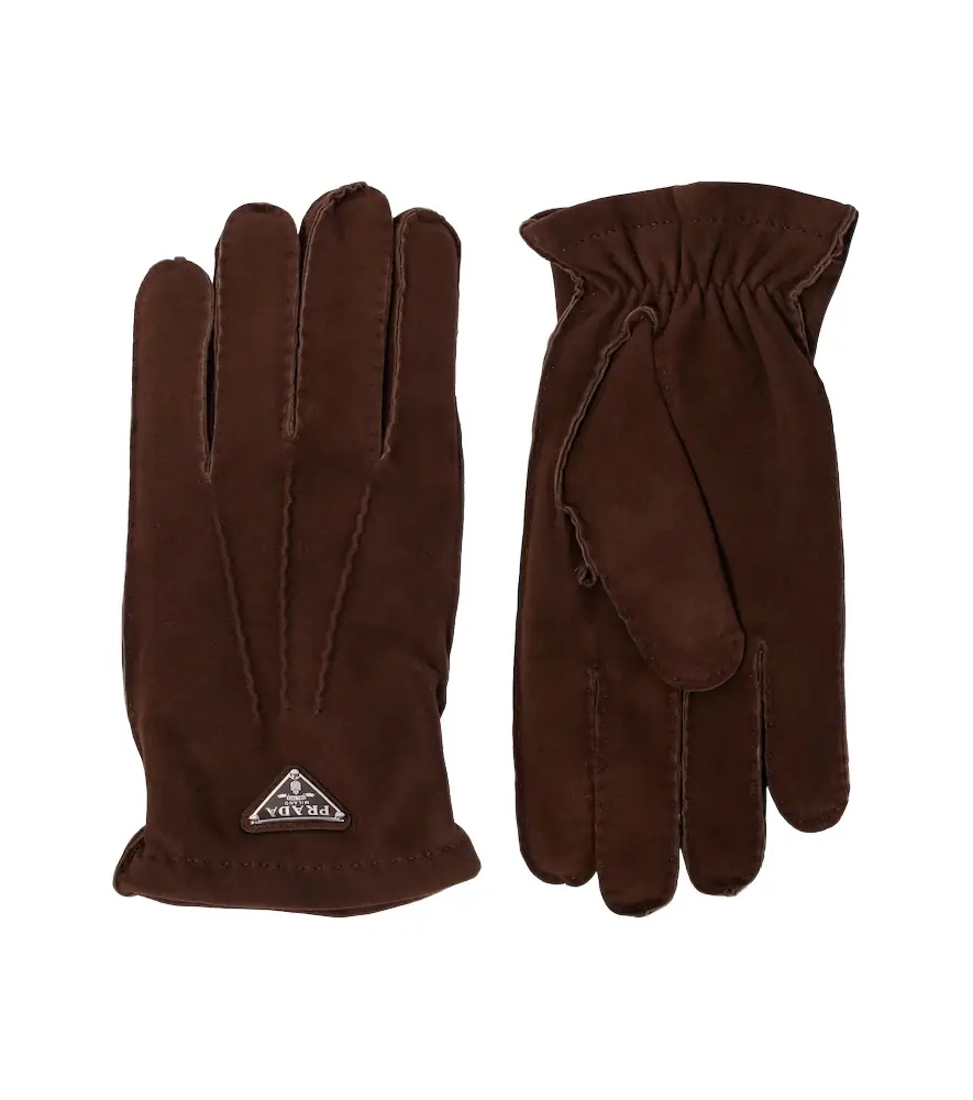 Logo suede gloves Logo suede gloves