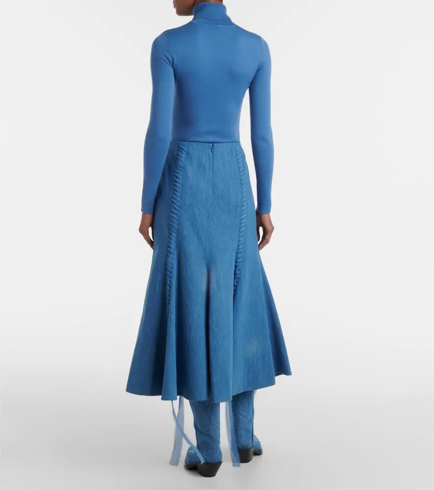 Gabriela Hearst Dion cotton and linen midi skirt | Thumbnail 3 Gabriela Hearst Dion cotton and linen midi skirt | Thumbnail 3