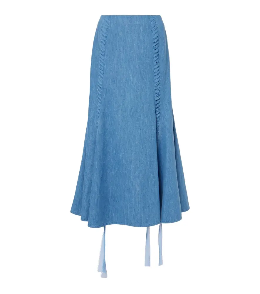Gabriela Hearst Dion cotton and linen midi skirt | Image 1 Gabriela Hearst Dion cotton and linen midi skirt | Image 1