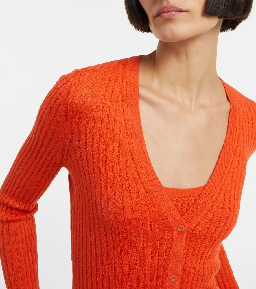 Gabriela Hearst Emma pointelle cashmere and silk cardigan | Thumbnail 4 Gabriela Hearst Emma pointelle cashmere and silk cardigan | Thumbnail 4