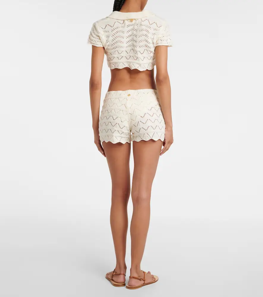 Bananhot Coco knitted cotton-blend crop top | Thumbnail 3