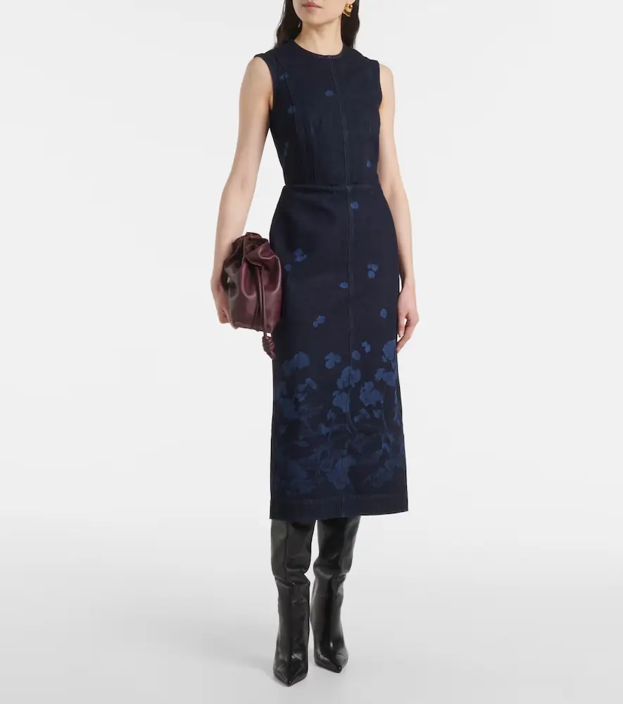 Erdem Floral denim midi dress | Thumbnail 2