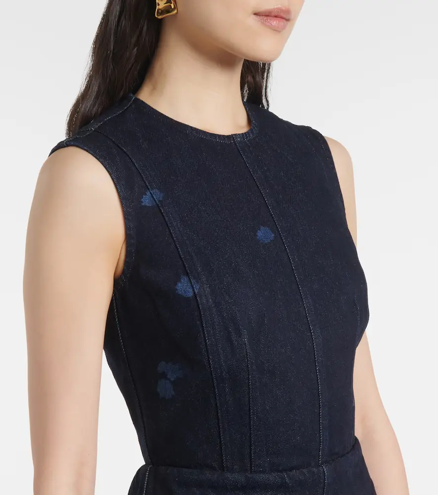 Erdem Floral denim midi dress | Thumbnail 3