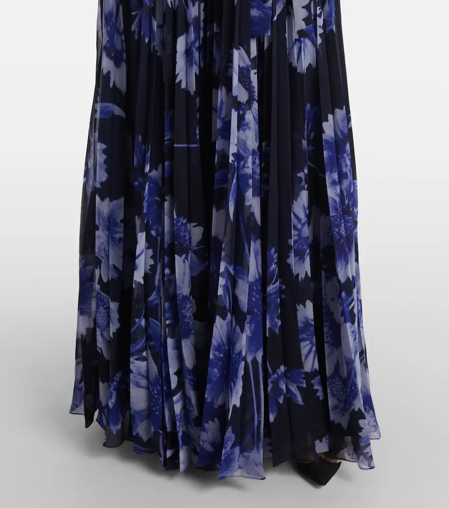 Erdem Floral pleated voile gown | Thumbnail 3 Erdem Floral pleated voile gown | Thumbnail 3