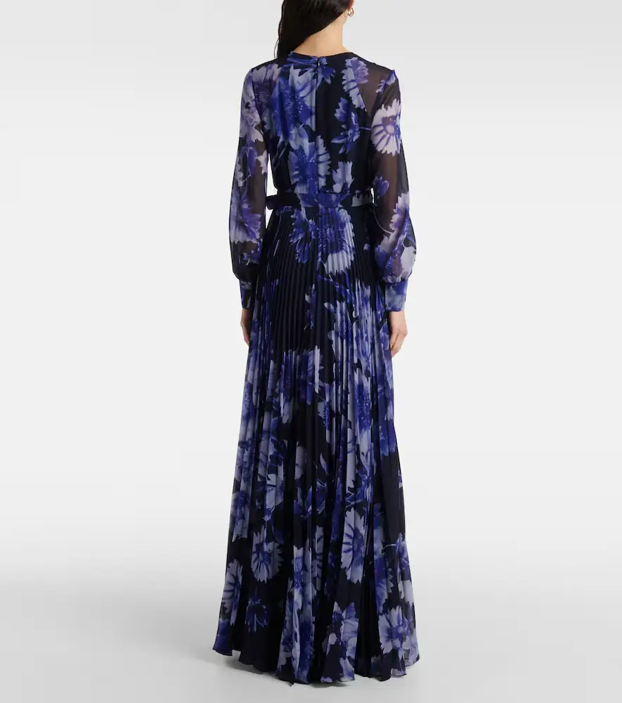 Erdem Floral pleated voile gown | Thumbnail 6 Erdem Floral pleated voile gown | Thumbnail 6