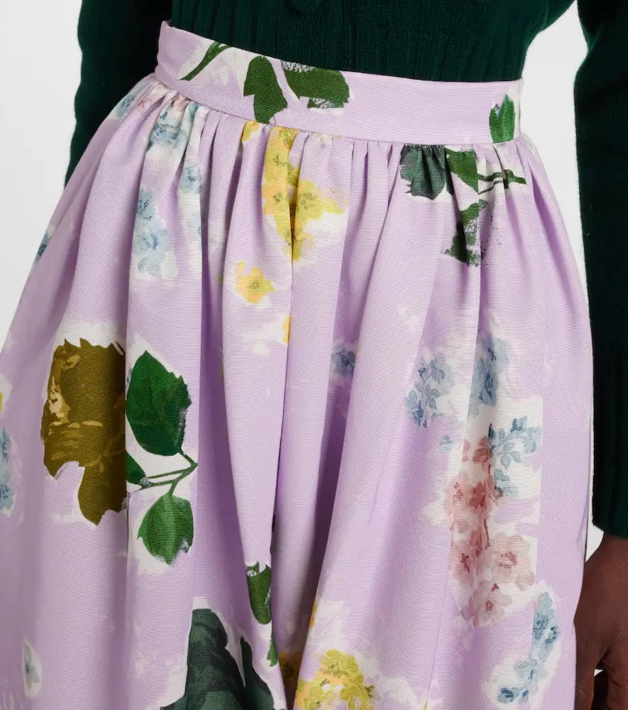 Erdem Floral cotton-blend midi skirt | Thumbnail 3