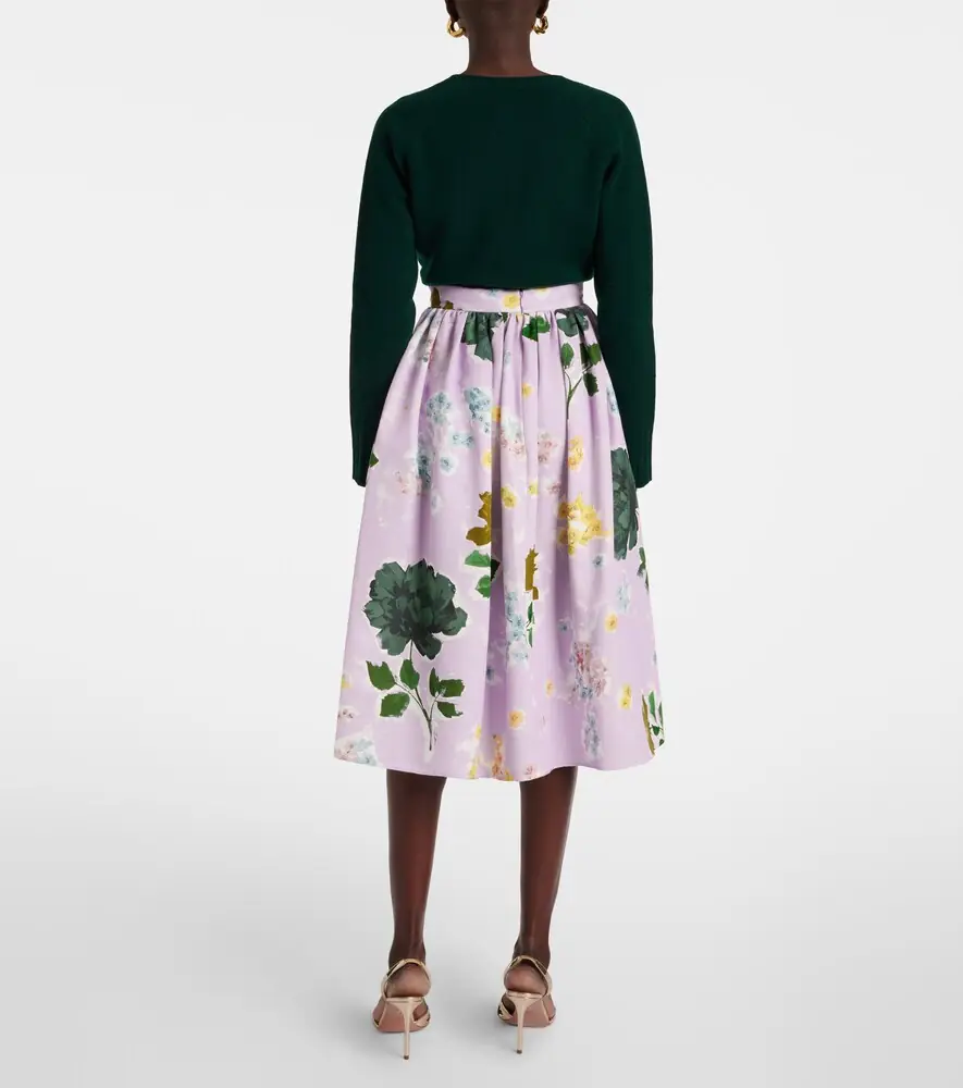 Erdem Floral cotton-blend midi skirt | Thumbnail 5