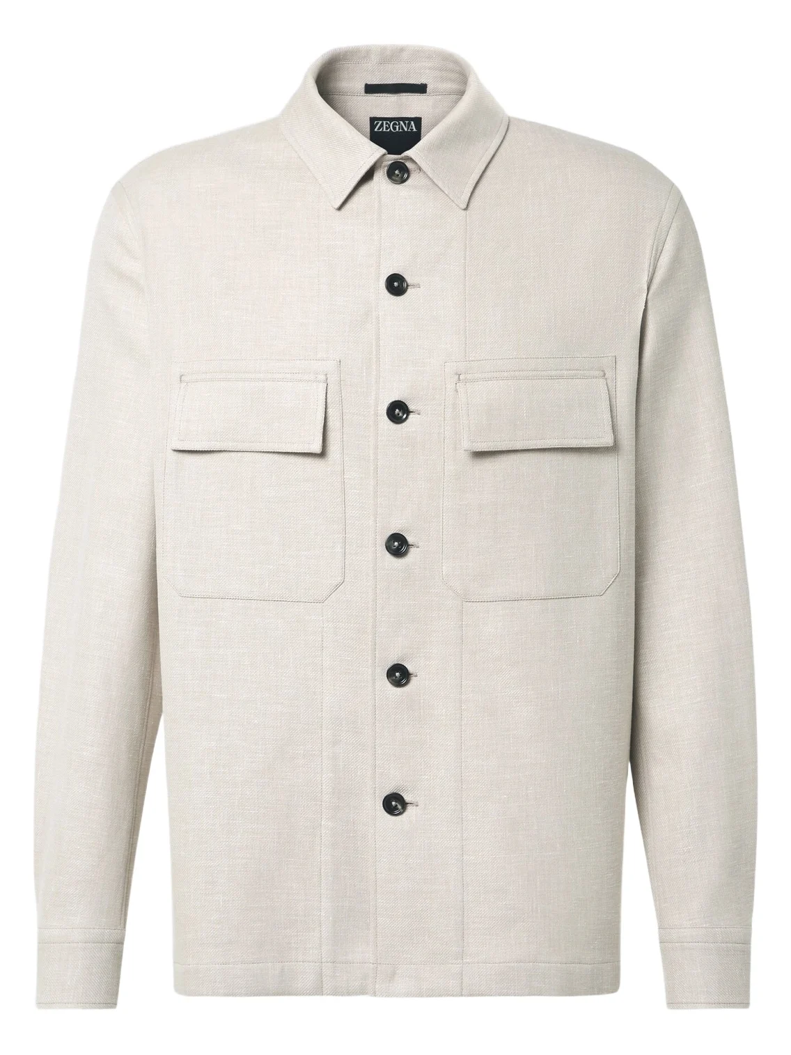 Linen, wool, and silk-blend overshirt Linen, wool, and silk-blend overshirt