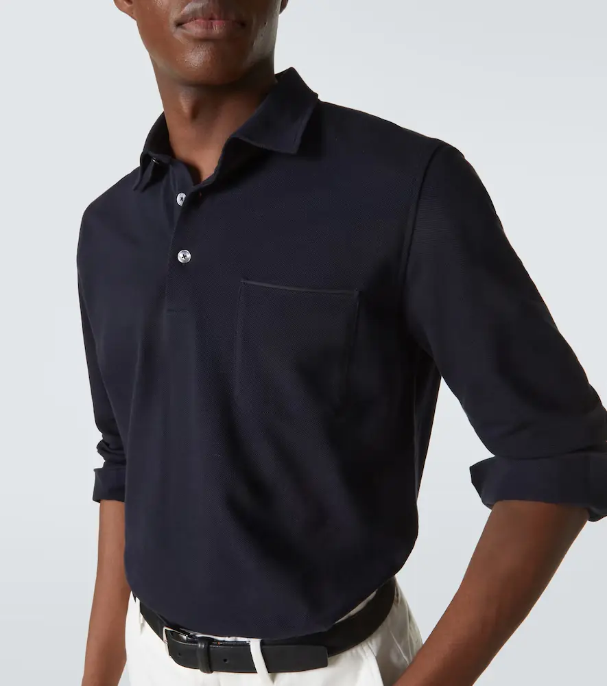 Zegna Logo cotton polo shirt | Thumbnail 4