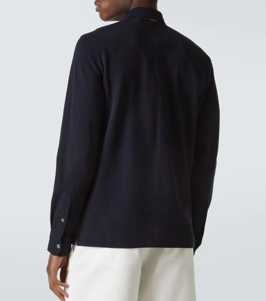 Zegna Logo cotton polo shirt | Thumbnail 5