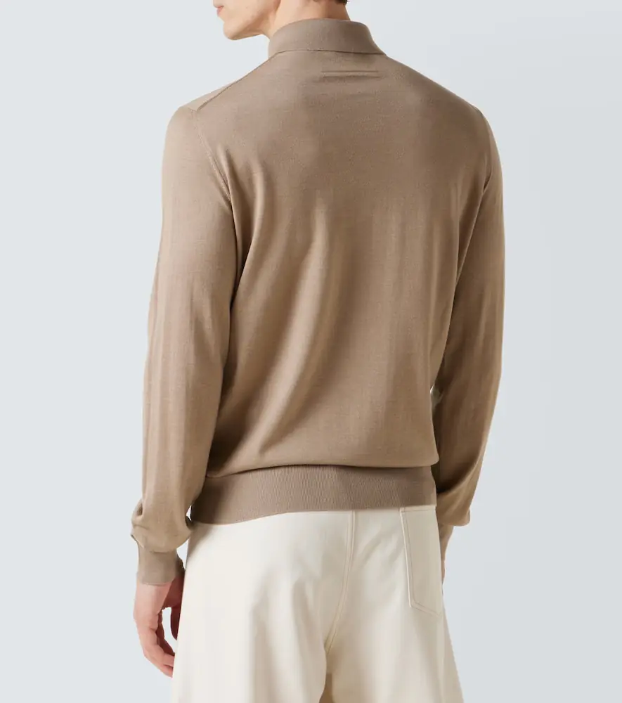 Zegna Cashmere and silk polo sweater | Thumbnail 2