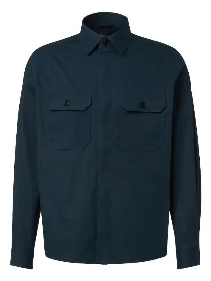 Zegna Cotton-blend overshirt