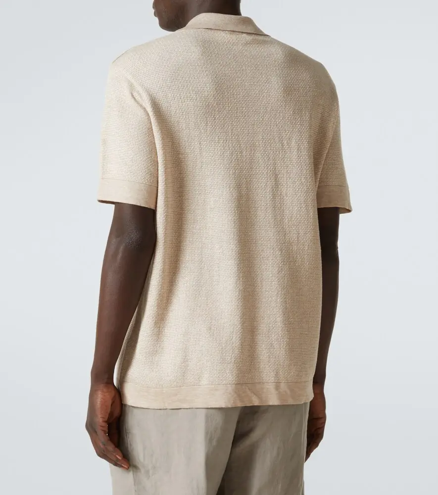 Zegna Cotton, linen, and silk polo shirt | Thumbnail 2
