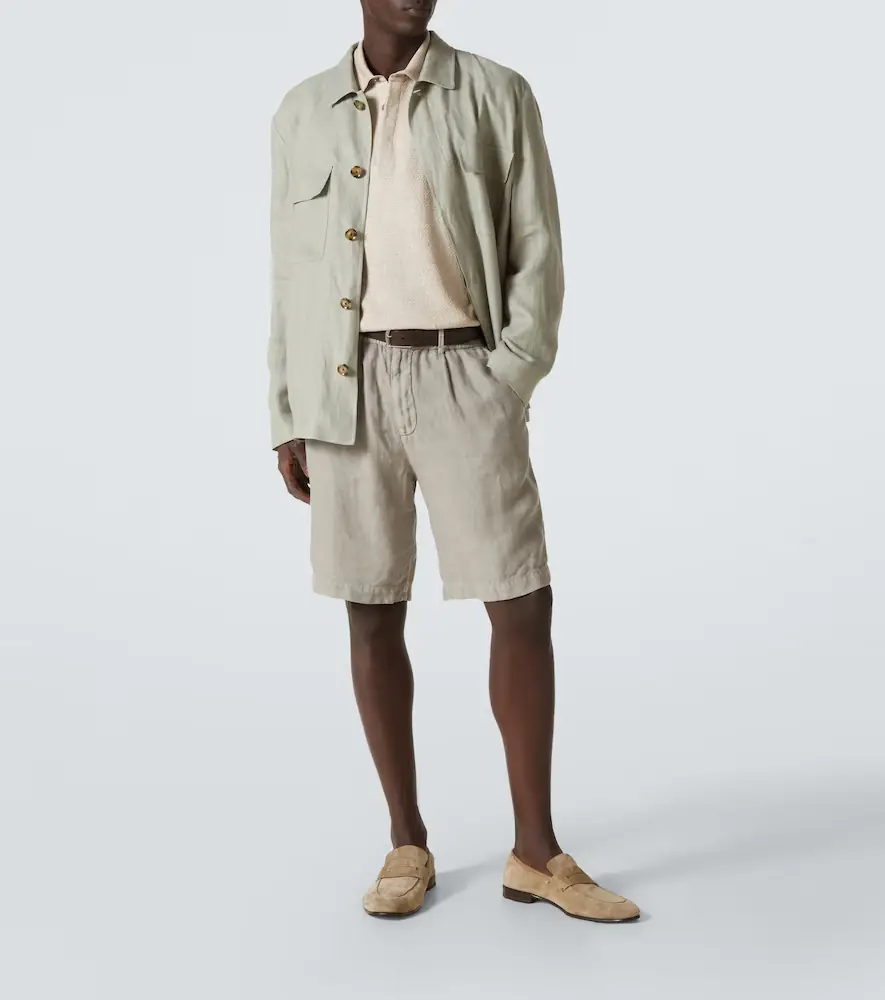 Zegna Cotton, linen, and silk polo shirt | Thumbnail 3