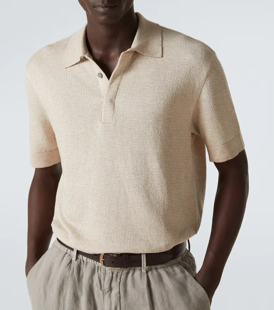 Zegna Cotton, linen, and silk polo shirt | Thumbnail 5