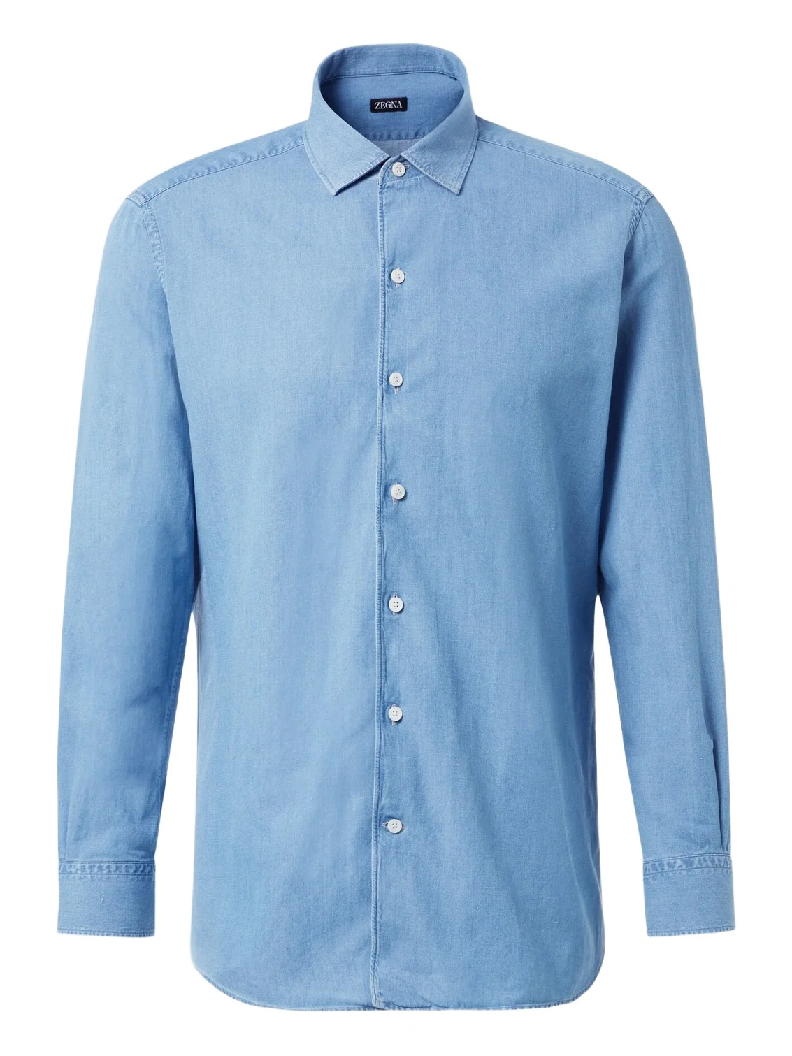 Cotton and linen denim shirt Cotton and linen denim shirt