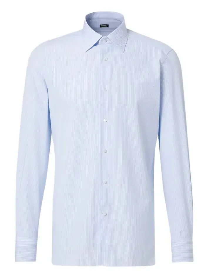 Zegna Striped cotton shirt