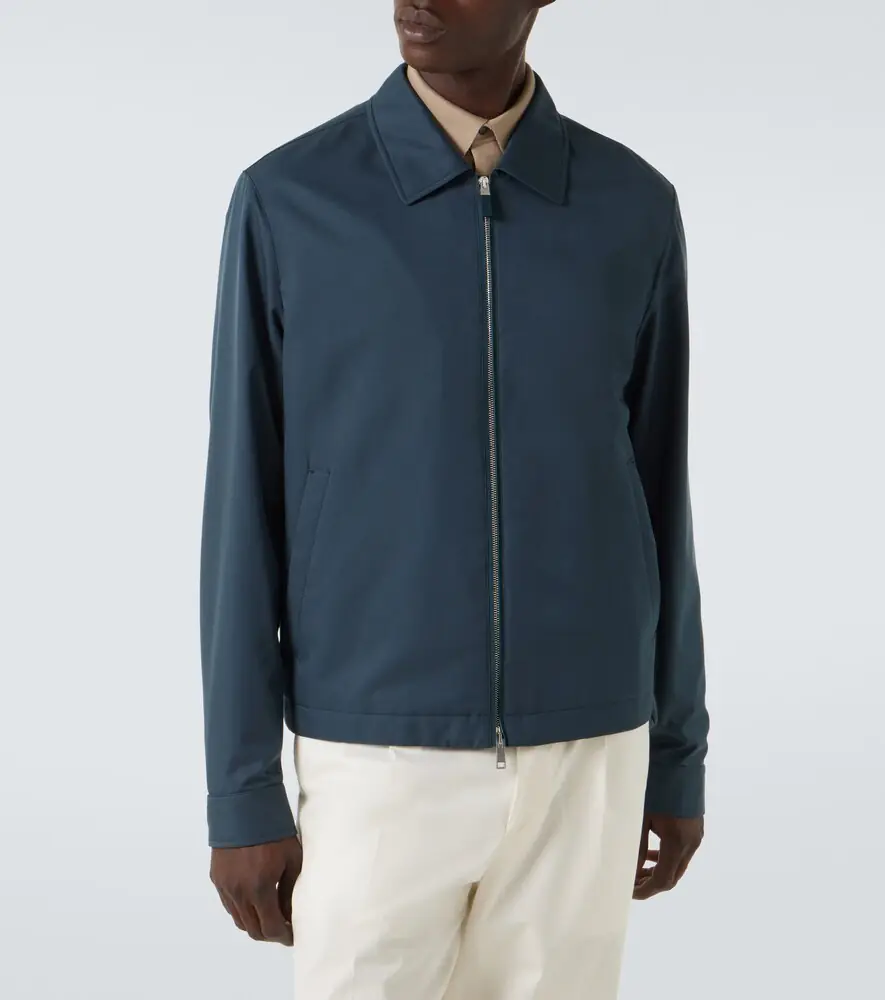 Zegna Leather-trimmed blouson | Thumbnail 2 Zegna Leather-trimmed blouson | Thumbnail 2