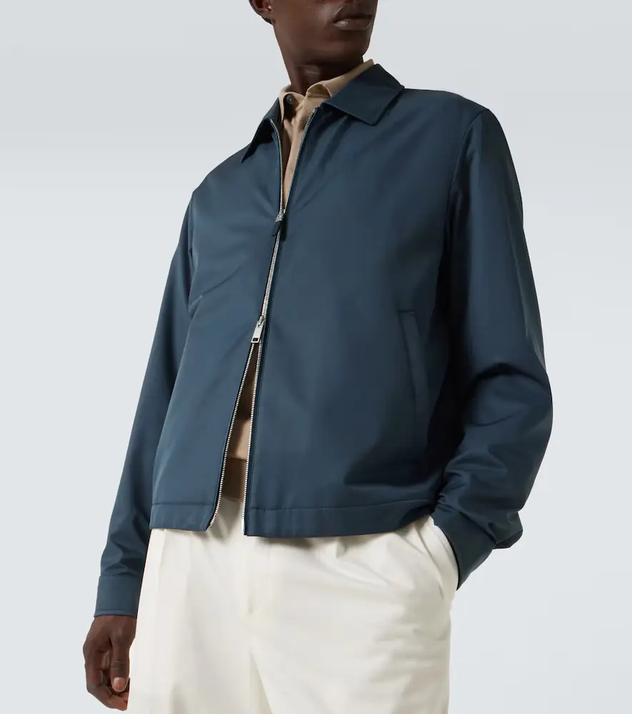 Zegna Leather-trimmed blouson | Thumbnail 7 Zegna Leather-trimmed blouson | Thumbnail 7