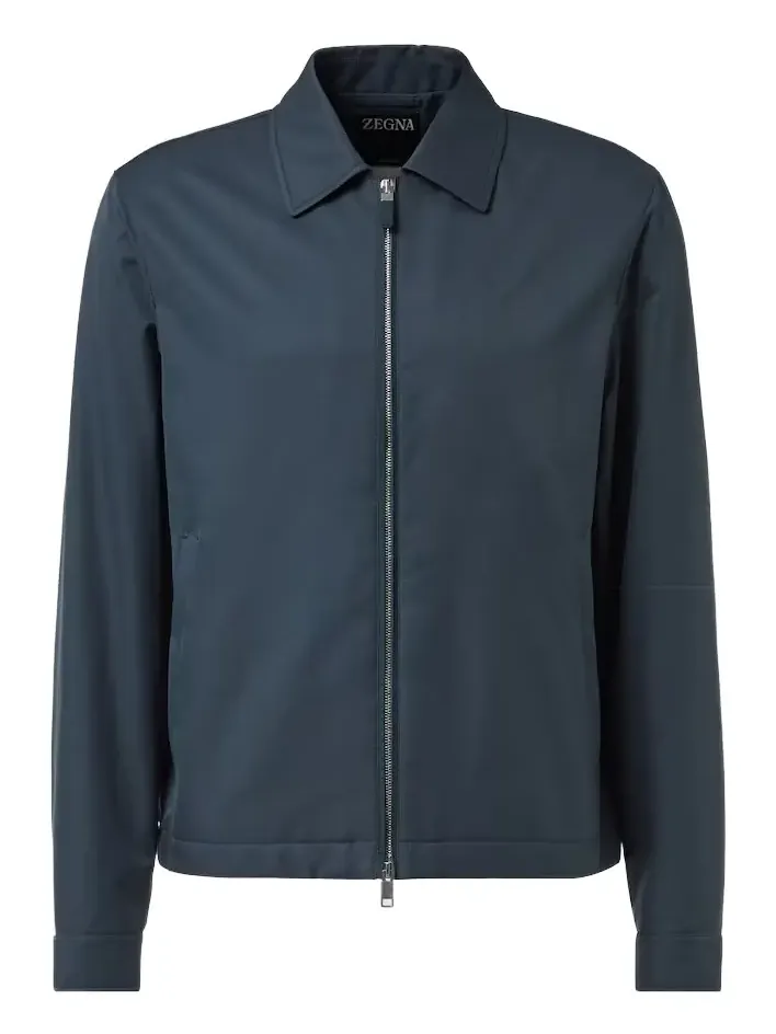 Zegna Leather-trimmed blouson