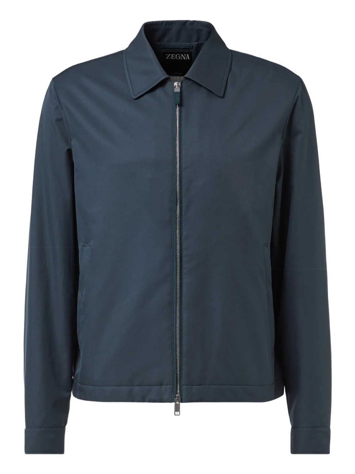Leather-trimmed blouson