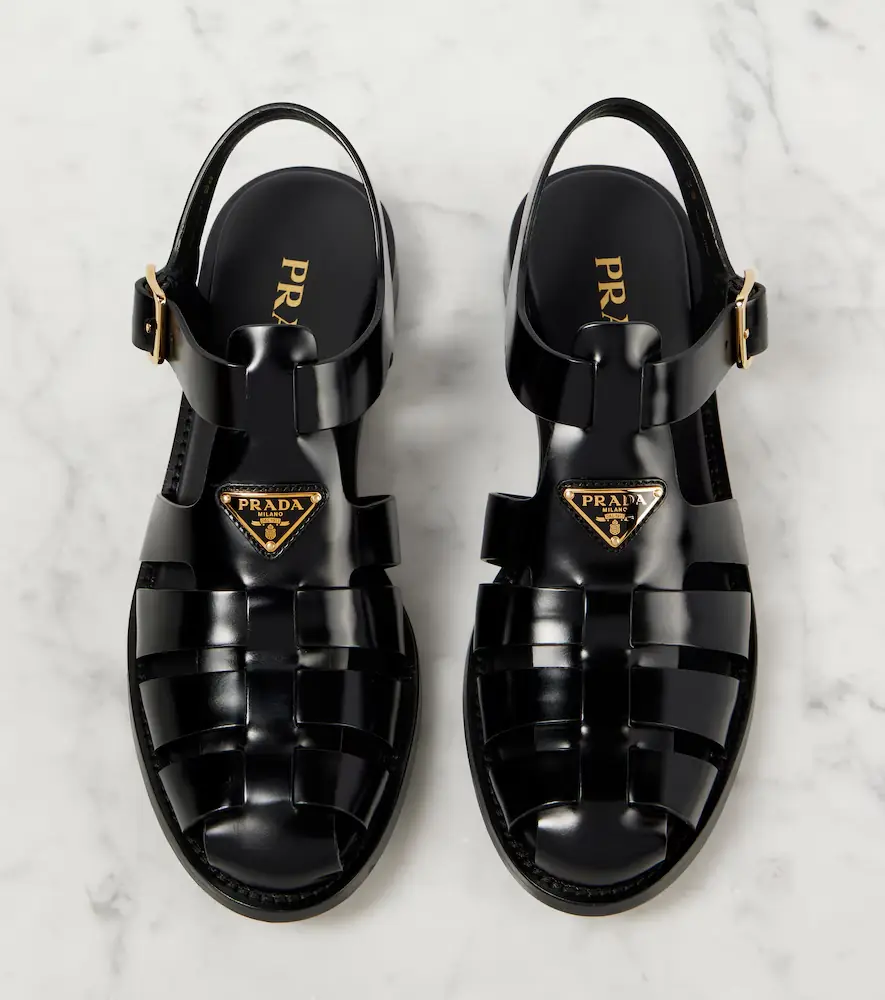 Prada Brushed leather fisherman sandals | Thumbnail 4