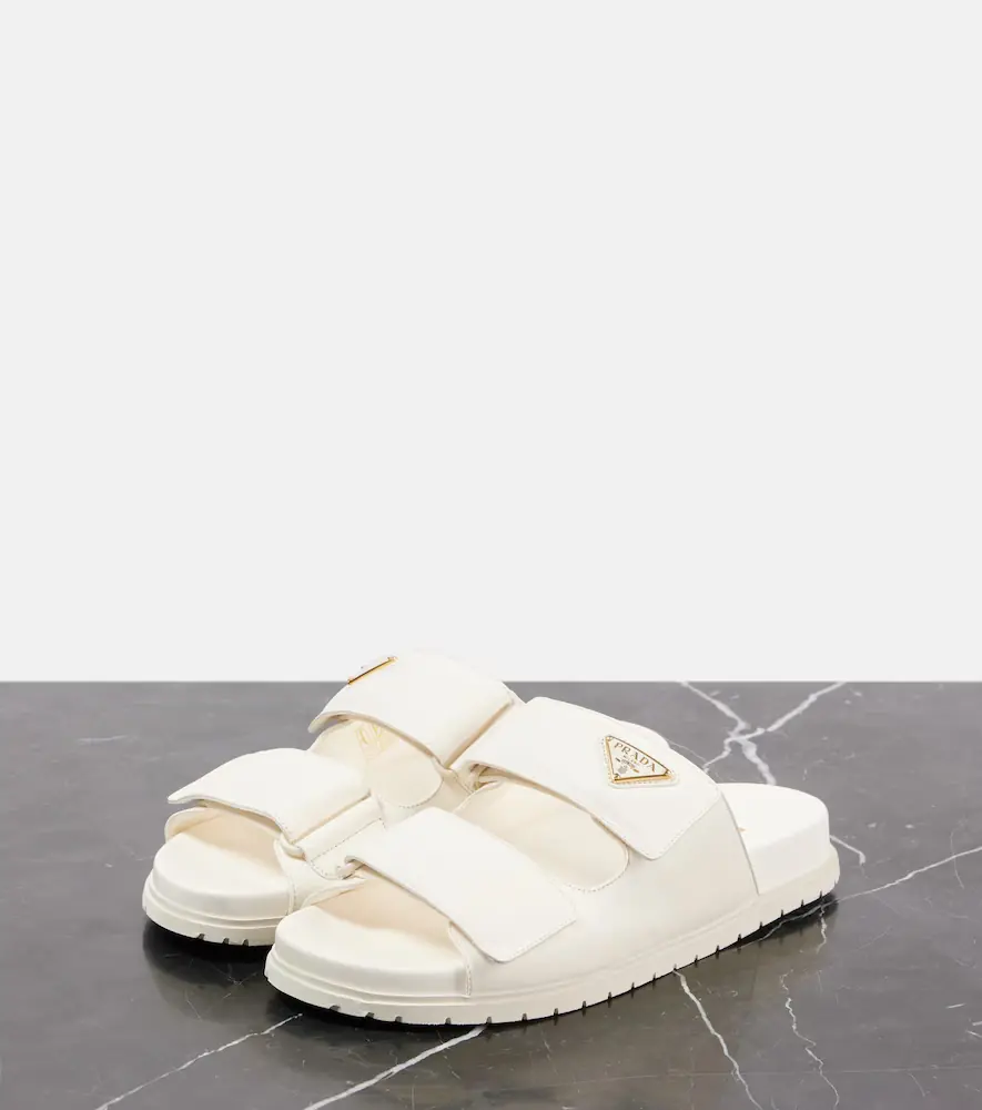 Prada Logo leather sandals | Thumbnail 3