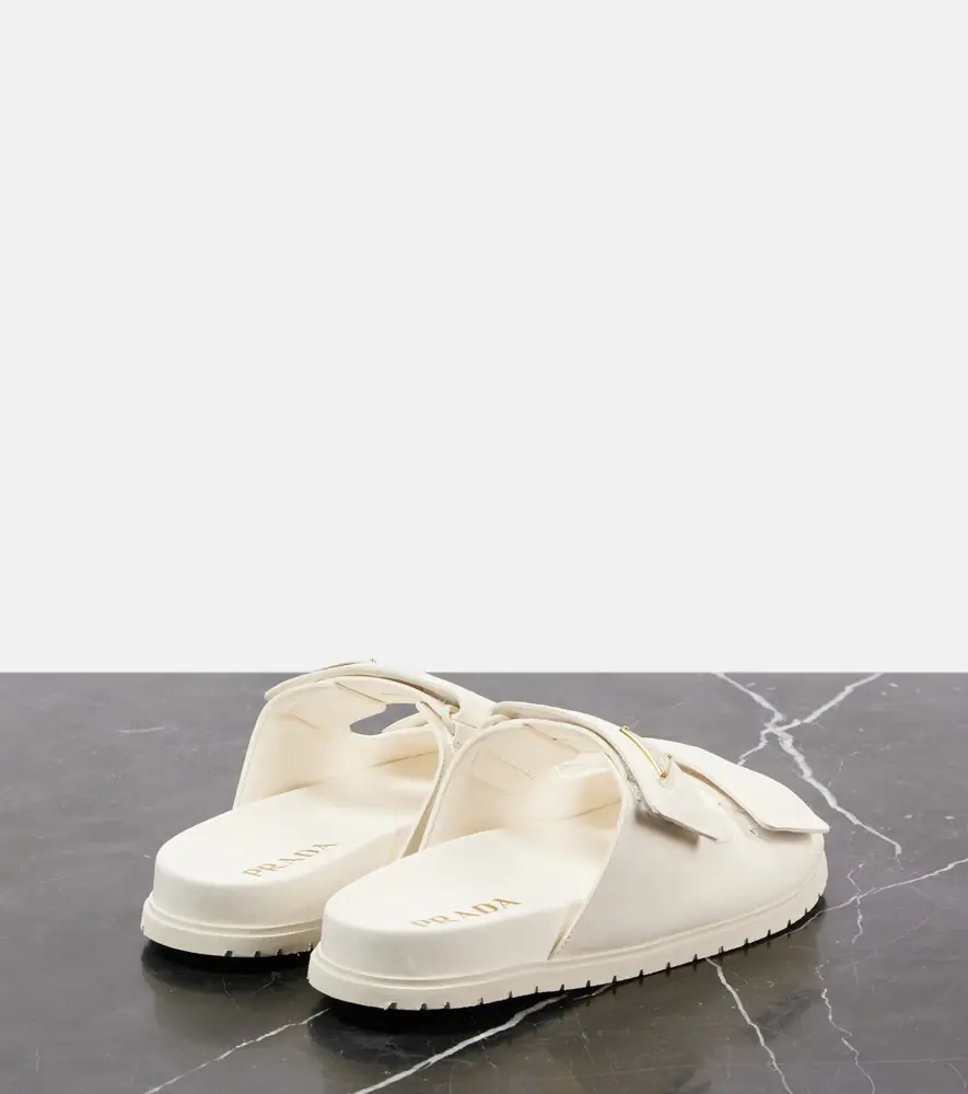 Prada Logo leather sandals | Thumbnail 5