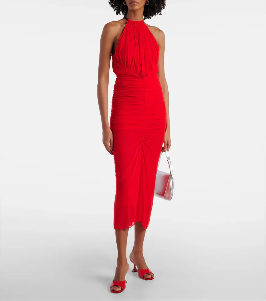 Mugler Ruched halterneck midi dress | Thumbnail 2 Mugler Ruched halterneck midi dress | Thumbnail 2