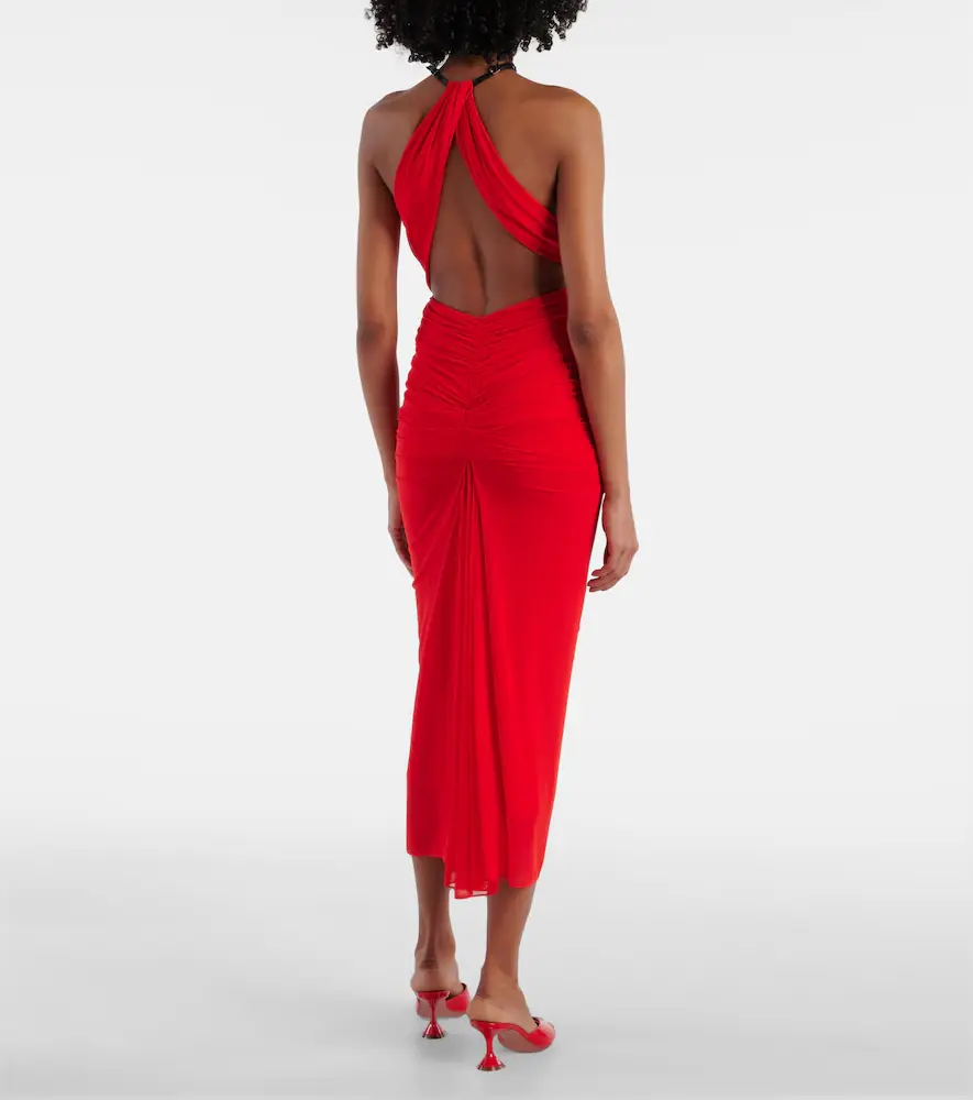 Mugler Ruched halterneck midi dress | Thumbnail 5 Mugler Ruched halterneck midi dress | Thumbnail 5