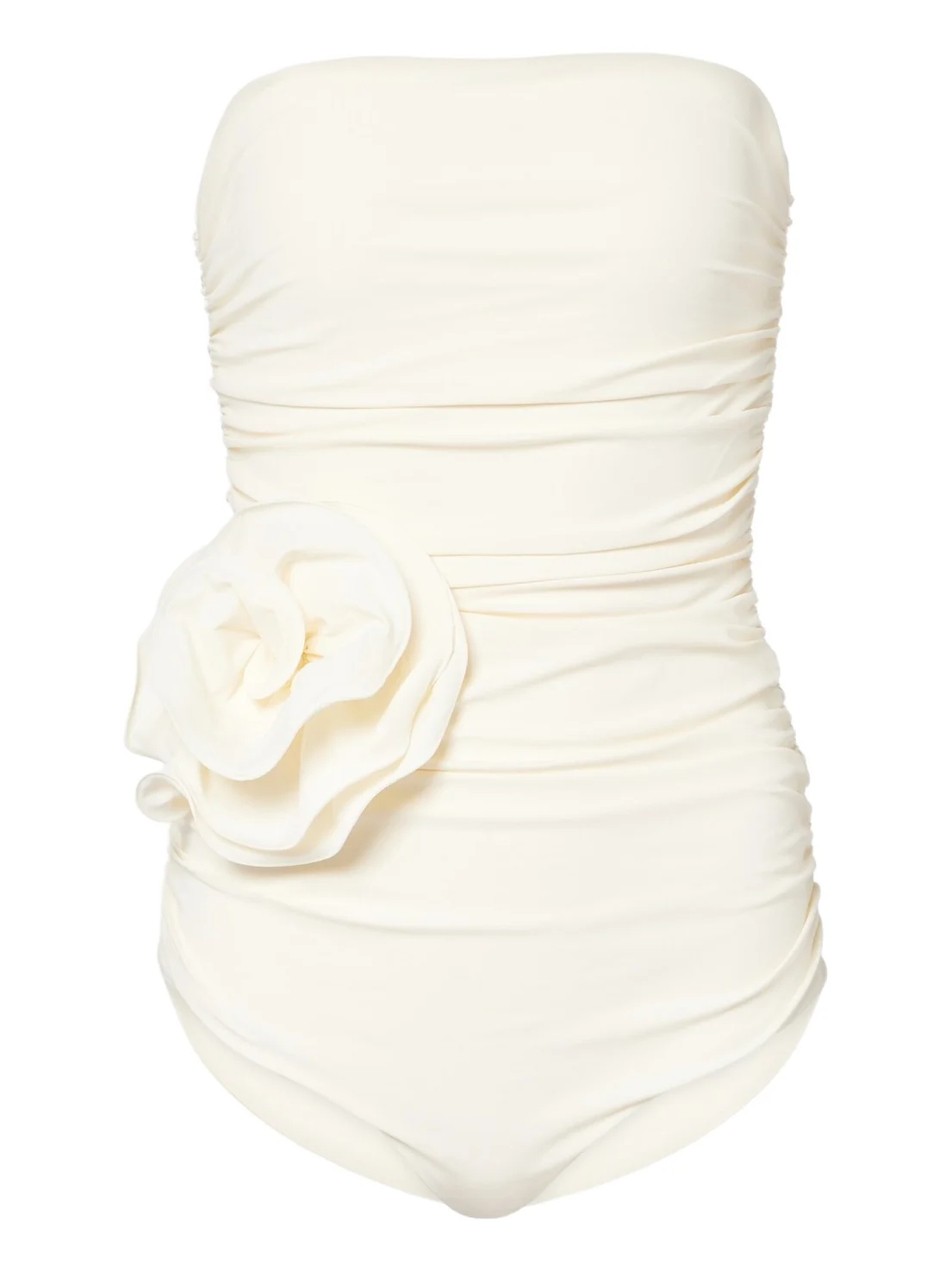 Floral-appliqué ruched swimsuit Floral-appliqué ruched swimsuit