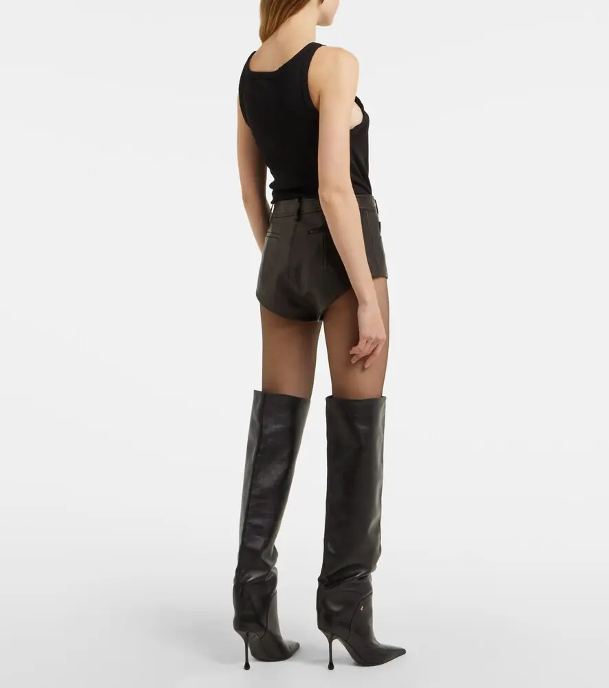 Magda Butrym High-rise leather shorts | Thumbnail 5
