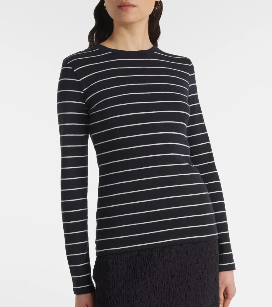 Vince Striped cotton-blend top | Thumbnail 4