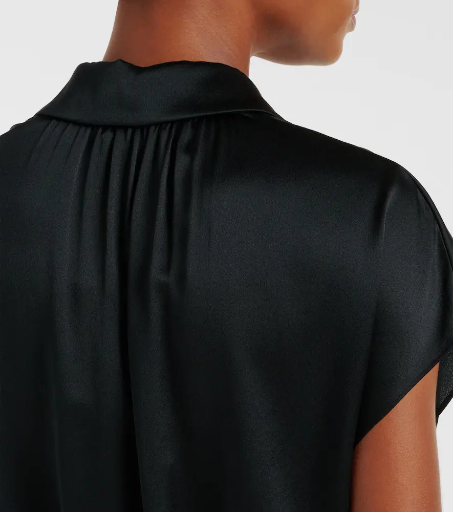 Vince Ruched silk satin top | Thumbnail 2