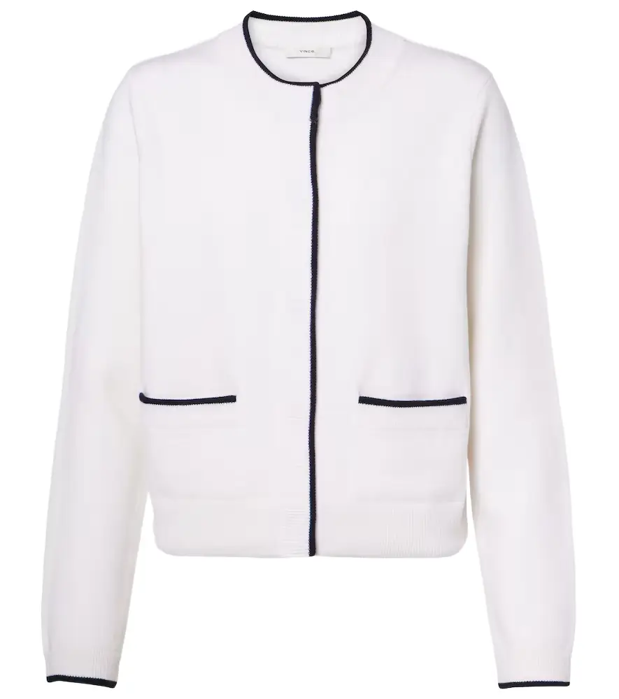 Vince Wool and cotton-blend cardigan