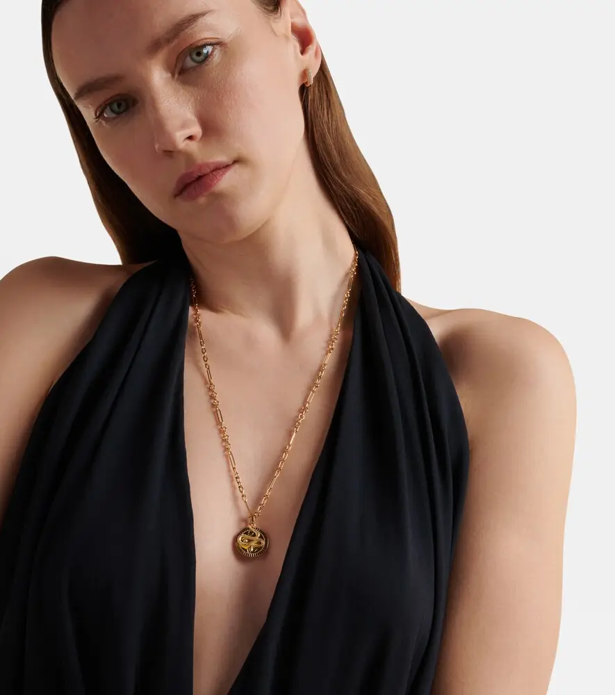 Foundrae Wholeness Medium 18kt gold pendant with diamond | Thumbnail 5