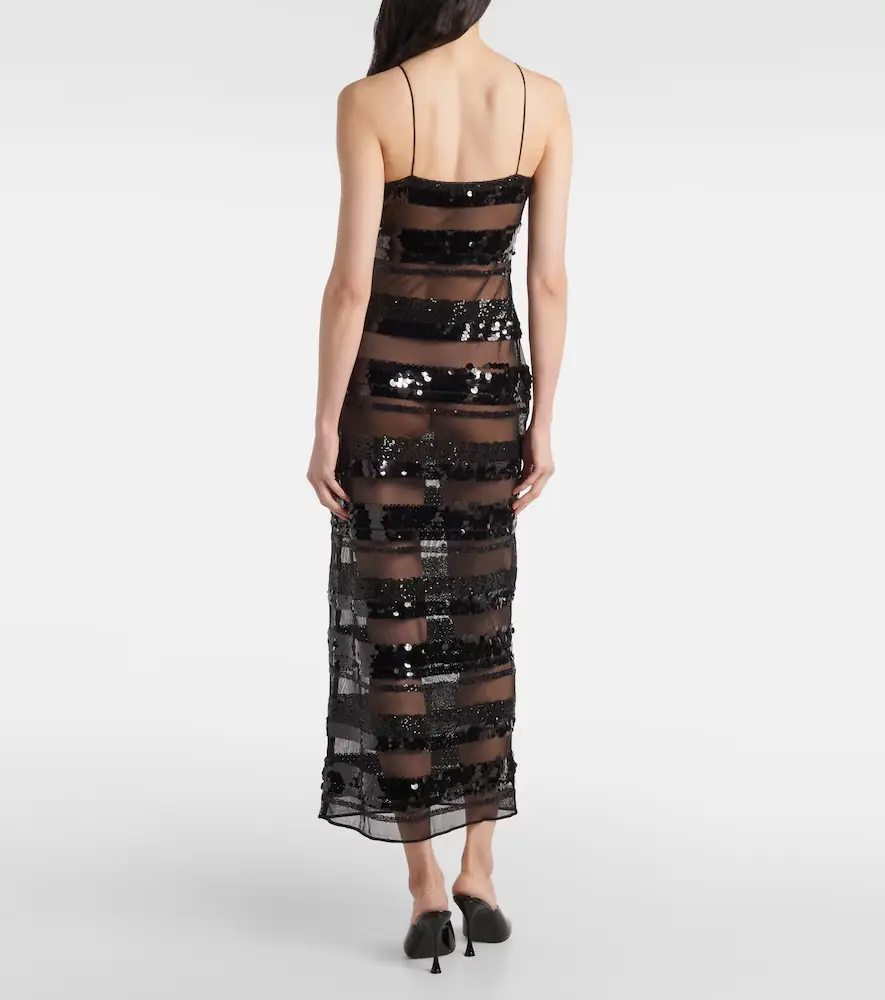 Oséree Oséree Sequined striped maxi dress | Thumbnail 3
